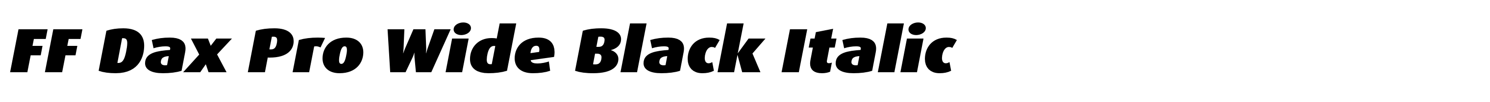 FF Dax Pro Wide Black Italic